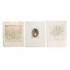 Gordon Cook. Three unframed etchings