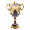 Coalport jeweled and gilded porcelain loving cup
