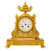 Louis XVI style gilt bronze mantel clock