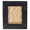 Classical style carved marble mythological plaque