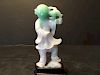 OLD Chinese Feicui (Green Jade) figure, 19th century. Figure itself 3 1/2"
