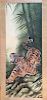 OLD Chinese Watercolor painting with a tiger and Bamboo, marked
