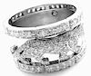 Cartier Walking Panthere Diamond 18k White Gold Band Ring