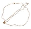 14k Gold Pearl Necklace Bracelet Set