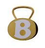 Bvlgari Bulgari 18K Gold Enamel B Letter Keychain 