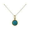 Tiffany &amp; Co Picasso 18k Gold Turquoise Pendant Necklace 