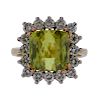 Burle Marx Green Gemstone Diamond 18k Gold Ring 