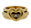 Piaget 18k Gold Diamond Heart Band Ring 