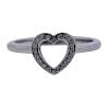 Tiffany &amp; Co Platinum Diamond Open Heart Ring
