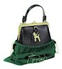 Barry Kieselstein Cord Black Leather Poodle Purse