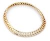 Cartier C Logo 2.75ct Diamond 18k Gold Necklace