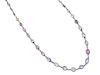 Estate Multi Colored Sapphire By The Yard Necklace