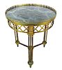 French Charles X Style Bronze & Marble End Table