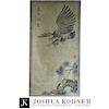 19th C. Chinese Hand Painted Eagle Poem Scroll