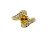 14K 1.05ct Yellow Sapphire & 1.05ct Diamond Ring
