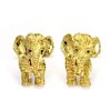 18k Yellow Gold Ruby 3D Elephant Stud Cufflinks