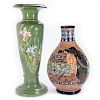 Amphora Czecho-slovakia and Porcelain Plant Stand with 