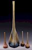 (4) Daum Nancy modeled stick vases,
