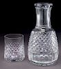 Waterford decanter and glass.