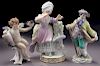 (3) Meissen porcelain figures,