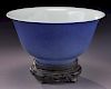 Chinese Qing powder blue porcelain bowl,