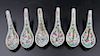 STRONG COLOR FAMILLE ROSE PEONY PHEASANT SPOONS