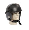U.S. Tactical Gray Flight Helmet and Black Leather Covered Visor