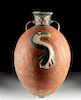 Delightful Chancay Pottery Vessel with Bird
