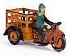 Marx tin lithograph wind-up motorcycle delivery