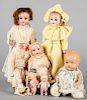 Eight miscellaneous dolls