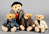 Four contemporary Steiff Ralph Lauren teddy bears