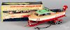 Linemar tin lithograph boat and trailer