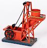 Bing painted tin dredge steam toy accessory