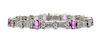 18K 5.56ct Diamond & 7.20ct Pink Sapphire Bracelet