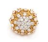 A Bicolor Gold and Diamond Bombe Ring, 12.90 dwts.