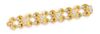 An 18 Karat Yellow Gold, Platinum and Diamond Bracelet, Montreaux, 58.90 dwts.