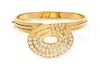 An 18 Karat Yellow Gold and Diamond Bangle Bracelet, 26.70 dwts.