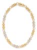 An 18 Karat Bicolor Gold and Diamond Necklace, Tiffany & Co., Italy, 45.85 dwts.