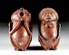 Matched Pair of Narino Pottery Figures - Man & Woman