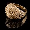 18k Gold Woven Style Ring
