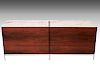 Rare Modern Knoll Wood Credenza w Marble Top
