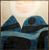 Carol Summers Hudson River Sunset, Color Woodcut
