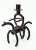 Folk Art Horseshoe Iron Sculpture Man Riding Horse