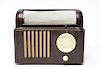 Vintage Brown Bakelite Tabletop AM Radio, c. 1950s