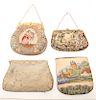 Ladies' Evening Bags Beaded & Embroidered, 4 Pcs