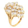 5.25ct TW Diamond and 14K Gold Cluster Ring