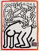 HARING, Keith. Lithograph. "Fight AIDS Worldwide".