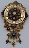 JEWELRY. Etruscan Revival 18kt Gold, Diamond, and