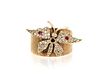 A 14 Karat Gold, Diamond and Ruby Butterfly Ring, 8.20 dwts.
