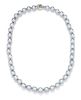* A Graduated Single Strand Cultured Pearl Necklace,